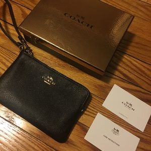 Black coach wristlet